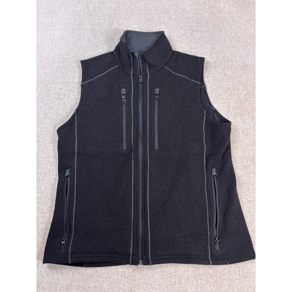 Kuhl Interceptr Fleece Vest Mens XL Black Full Zip Slim Fit Outdoor Layer